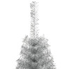 Sztuczna choinka połówka ze stojakiem, srebrna, 150 cm, PET