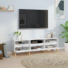 Szafka pod TV, biała, 150x30x44,5 cm, materiał drewnopochodny