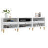 Szafka pod TV, biała, 150x30x44,5 cm, materiał drewnopochodny