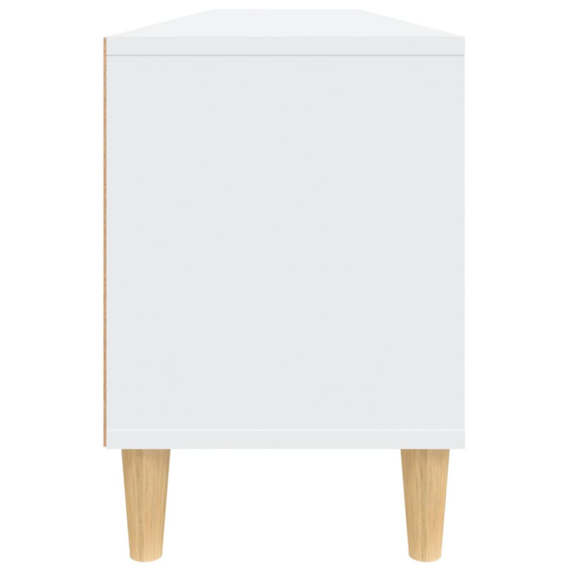 Szafka pod TV, biała, 150x30x44,5 cm, materiał drewnopochodny