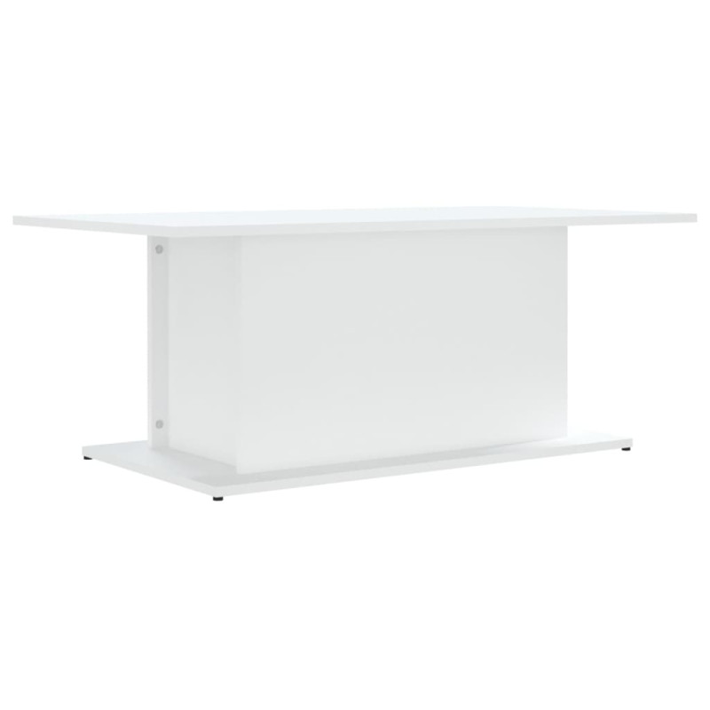 Stolik kawowy, biały, 102x55,5x40 cm, materiał drewnopochodny