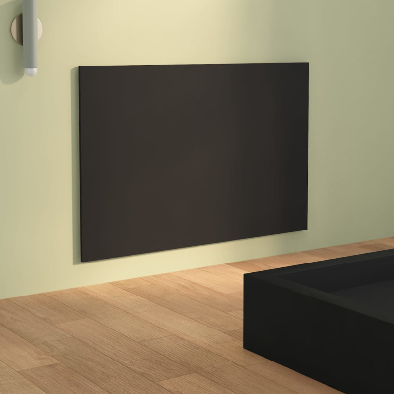 Wezgłowie łóżka, czarne, 120x1,5x80 cm, materiał drewnopochodny