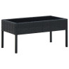 Stolik ogrodowy, czarny, 75x40x37 cm, rattan PE