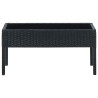 Stolik ogrodowy, czarny, 75x40x37 cm, rattan PE