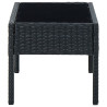 Stolik ogrodowy, czarny, 75x40x37 cm, rattan PE