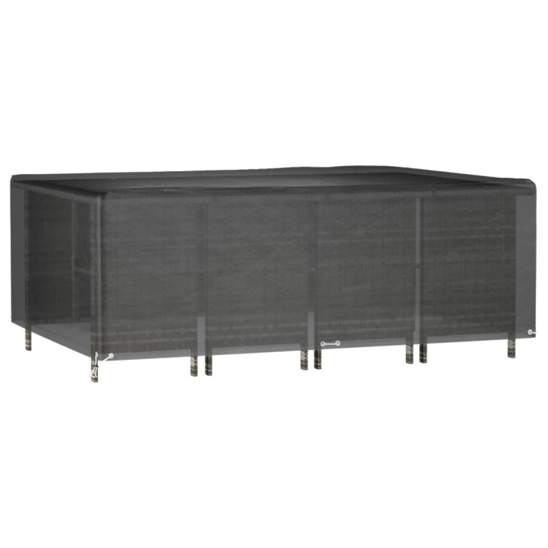 Pokrowiec na meble ogrodowe, 12 oczek, 240x180x80 cm, prostokąt