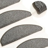 Nakładki na schody, 15 szt., antracytowe, 56x17x3 cm