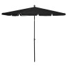 Parasol ogrodowy na słupku, 210x140 cm, czarny