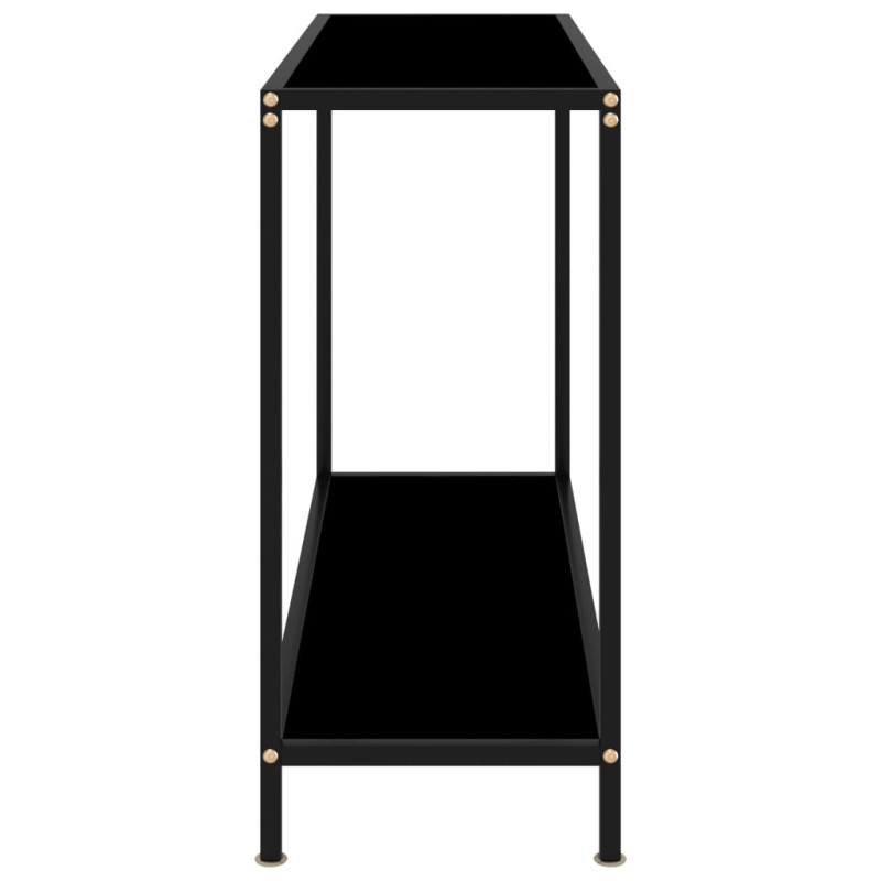 Stolik konsolowy, czarny, 100x35x75 cm, szkło hartowane