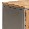 Szafka TV, drewno tekowe z recyklingu i stal, 120 x 30 x 40 cm