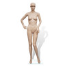 MANEKIN KOBIECY BEŻOWY SZKŁO PANCERNE ALUMINIUM STABILNY ŚRODOWISKU 175 CM 81 CM 61 CM 86 CM 36-38 36-37 40 CM