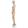 MANEKIN KOBIECY BEŻOWY SZKŁO PANCERNE ALUMINIUM STABILNY ŚRODOWISKU 175 CM 81 CM 61 CM 86 CM 36-38 36-37 40 CM