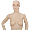 MANEKIN KOBIECY BEŻOWY SZKŁO PANCERNE ALUMINIUM STABILNY ŚRODOWISKU 175 CM 81 CM 61 CM 86 CM 36-38 36-37 40 CM