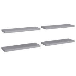Półki ścienne, 4 szt, szare, 80 x 23,5 x 3,8 cm, MDF