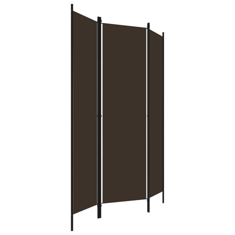Parawan 3-panelowy, brązowy, 150 x 180 cm