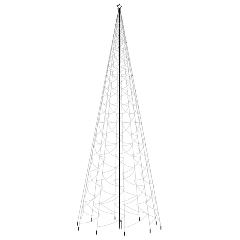 Choinka z kołkiem gruntowym, 3000 kolorowych LED, 800 cm