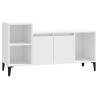 Szafka pod TV, biała, 100x35x55 cm, materiał drewnopochodny