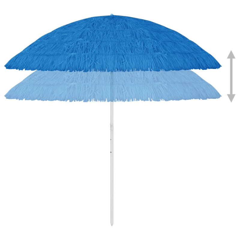 Parasol plażowy w hawajskim stylu, niebieski, 300 cm