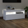 Szafka pod TV z oświetleniem LED, biała, 90x35x40 cm