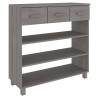 Stolik konsolowy HAMAR, jasnoszary, 90x35x90 cm, drewno sosnowe