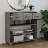 Stolik konsolowy HAMAR, jasnoszary, 90x35x90 cm, drewno sosnowe