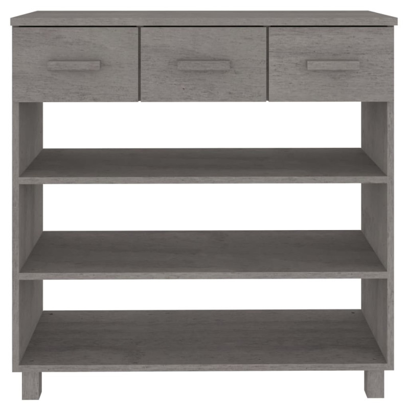 Stolik konsolowy HAMAR, jasnoszary, 90x35x90 cm, drewno sosnowe