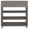 Stolik konsolowy HAMAR, jasnoszary, 90x35x90 cm, drewno sosnowe