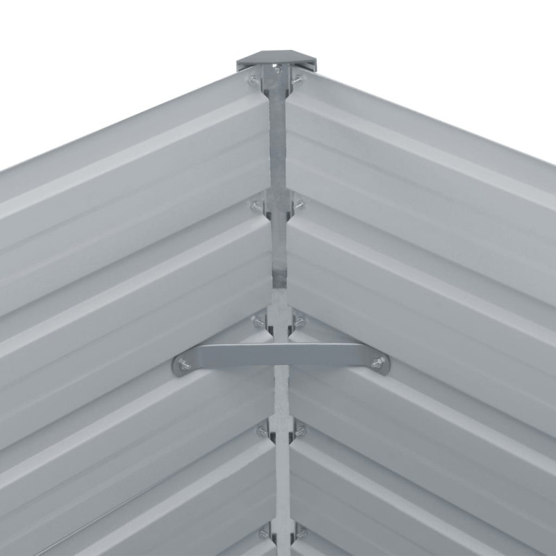 Donica do podniesionej rabaty, 100x100x45 cm, stal, zielona