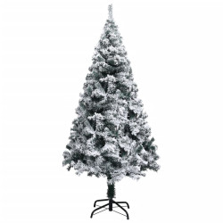 Sztuczna choinka, ośnieżona, zielona, 120 cm, PVC