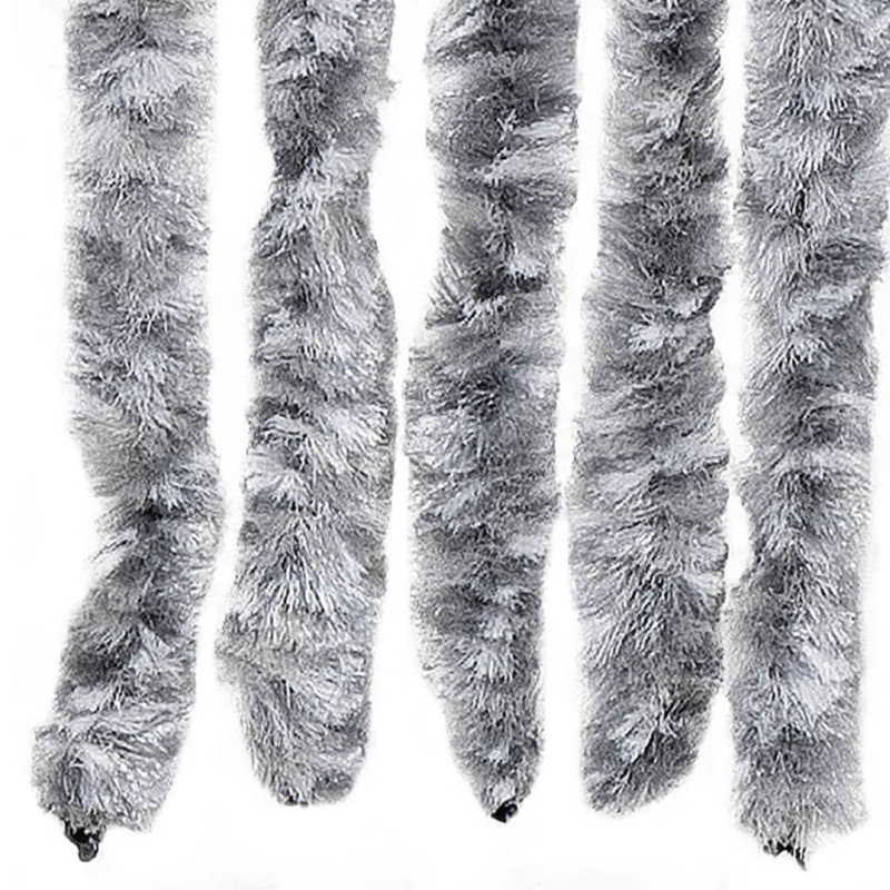 Zasłona na owady, szarość i biel, 90x220 cm, szenil