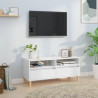 Szafka pod TV, biała, 100x34,5x44,5 cm, materiał drewnopochodny
