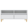 Szafka pod TV, biała, 100x34,5x44,5 cm, materiał drewnopochodny