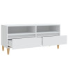 Szafka pod TV, biała, 100x34,5x44,5 cm, materiał drewnopochodny