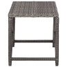 Ławka ogrodowa, 80 cm, polirattan, szara