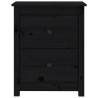 Szafki nocne, 2 szt., czarne, 50x35x61,5 cm, drewno sosnowe