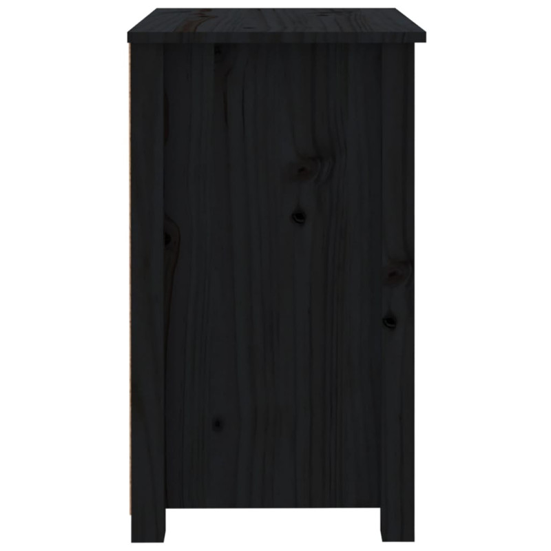 Szafki nocne, 2 szt., czarne, 50x35x61,5 cm, drewno sosnowe