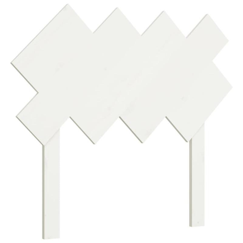 Wezgłowie łóżka, białe, 92x3x81 cm, lite drewno sosnowe