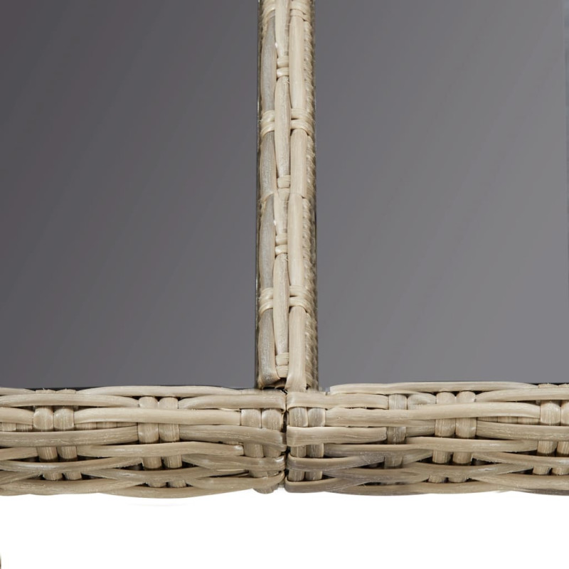 Stół ogrodowy, brązowy, 200x100x74 cm, szkło i rattan PE