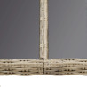 Stół ogrodowy, brązowy, 200x100x74 cm, szkło i rattan PE
