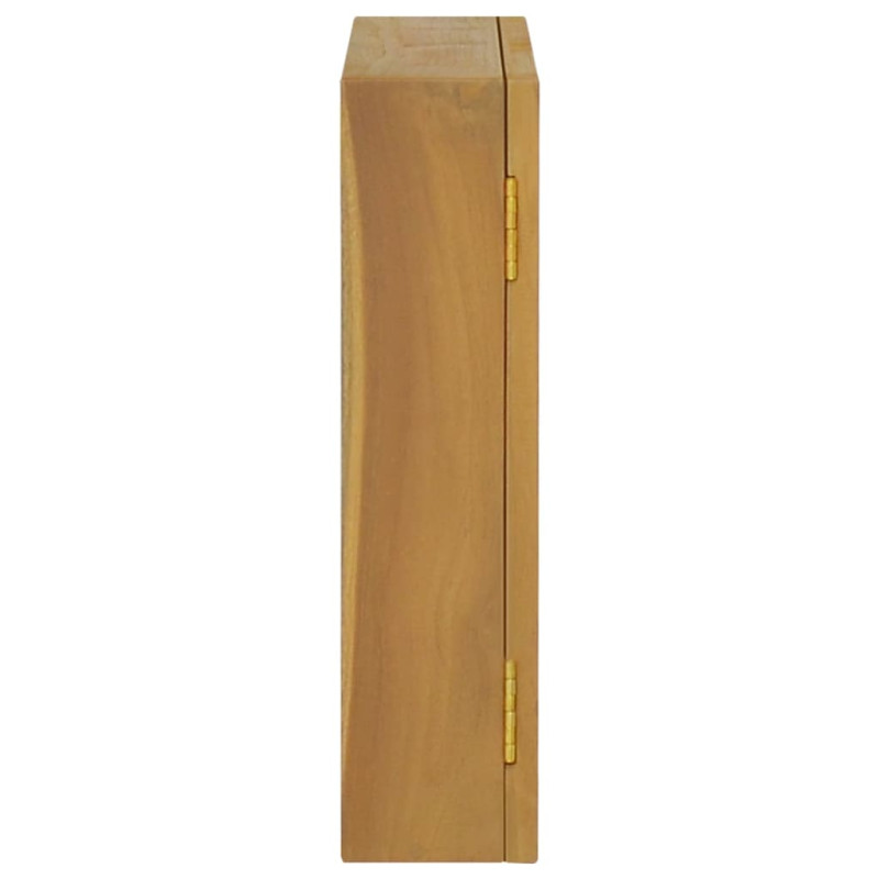 Szafka z lustrem, 60x10x40 cm, lite drewno tekowe