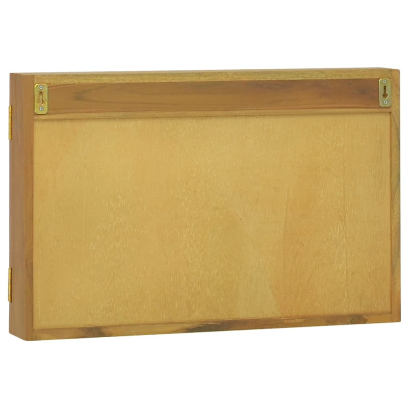 Szafka z lustrem, 60x10x40 cm, lite drewno tekowe