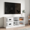 Szafka pod TV, wysoki połysk, biała, 102x35,5x47,5 cm