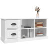 Szafka pod TV, wysoki połysk, biała, 102x35,5x47,5 cm