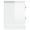 Szafka pod TV, wysoki połysk, biała, 102x35,5x47,5 cm