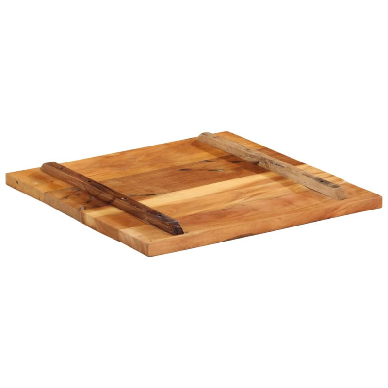 Kwadratowy blat stołu 60x60 cm, 25-27 mm, lite drewno z odzysku
