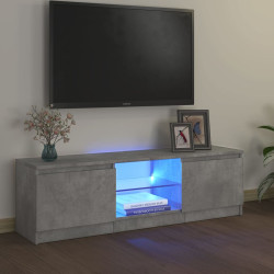 Szafka pod TV, z oświetleniem LED, szara, 120 x 30 x 35,5 cm