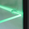 Meblościanka z LED pod TV, 5 elementów, czarna na wysoki połysk