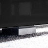 Meblościanka z LED pod TV, 5 elementów, czarna na wysoki połysk