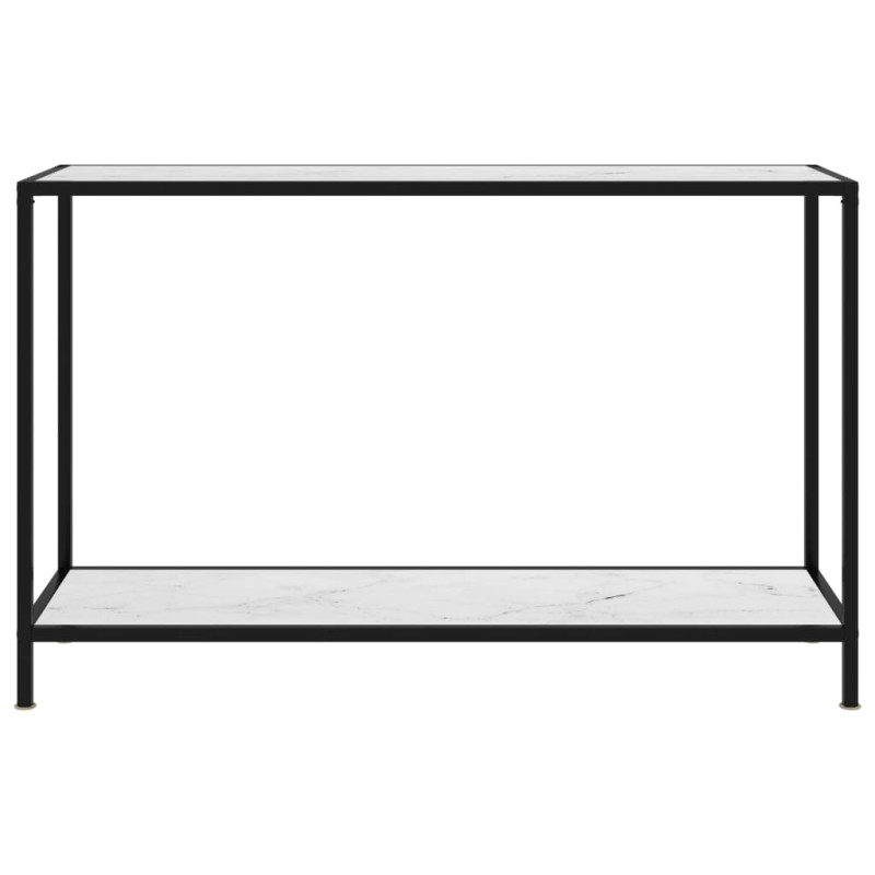 Stolik konsolowy, biały, 120x35x75 cm, szkło hartowane