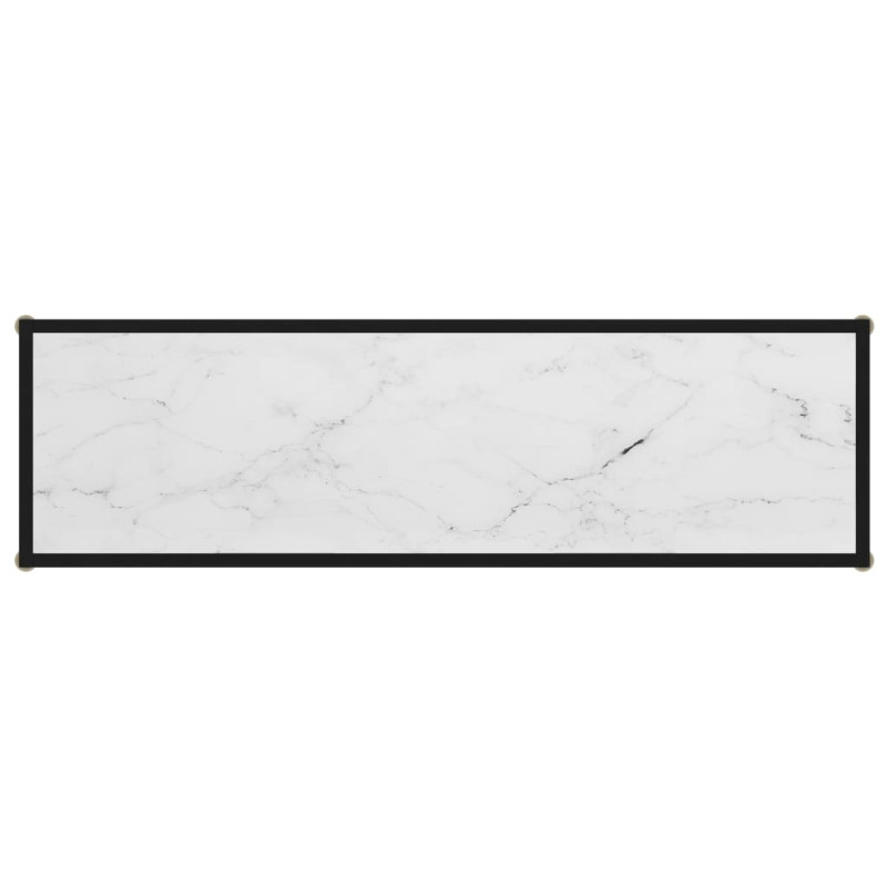 Stolik konsolowy, biały, 120x35x75 cm, szkło hartowane